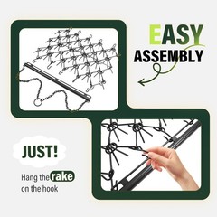 4 X 4FT Drag Harrow Tines For ATV UTVs Leveling Grading Lawn Tractors Heavy Duty