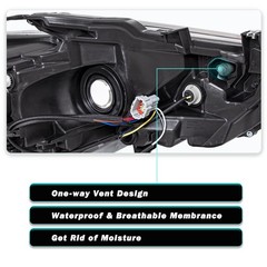 Halogen Headlight Assembly for 2016-2018 Maxima Projector OE Style