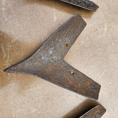 3 Vintage Tractor Plow Tooth Antique Farm Implement Art Farmhouse ( SYRACUSE )