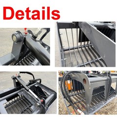 Landhonor New 44” Heavy-Duty Mini Rock Grapple Skid Steer Loader Attachment