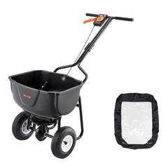 VEVOR Walk Behind Push Broadcast Spreader 60LBS Capacity 0-9.8ft Spreading Width