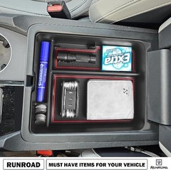 Center Console Organizer Compatible with 2023 2024 Vehicles, Access Color: Red