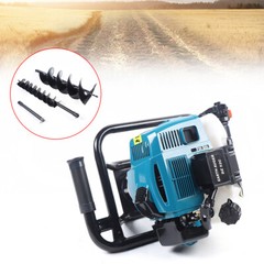 52cc Gas Powered Earth Auger Power Engine Post Hole Digger and Drill Bit Ground