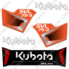 Fits Kubota SVL 75-3 Decal Kit Track Loader – 7 YEAR OUTDOOR 3M VINYL!