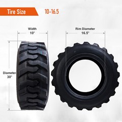 10-16.5 Skid Steer Loader Tire 10PR Tubeless 10×16.5 SKS Tire Heavy Duty 10 16.5
