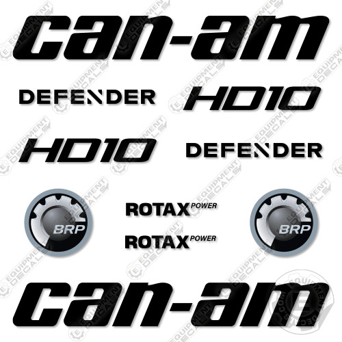 Fits Can-Am Defender XT HD10 Decal Kit ATV – BLACK – 7 YEAR 3M VINYL!