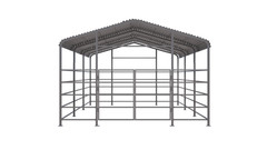 13x20ft Galvanized Livestock Shelter Metal Cattle Shed Steel Barn Horse Goat