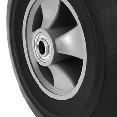 HOIGON 2 Pack 10 Inch Solid Rubber Hand Truck Wheel 10 inch, Black + Gray