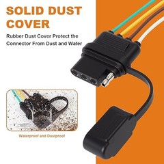 16AWG 5FT 4 Prong Trailer Wiring Harness Plug Female end Repl Style: 16AWG-5FT