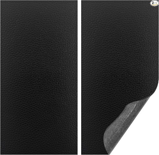 2PCS Self-Adhesive Vinyl Repair Patch Tape, 4×8 Inches for Furnit Color: Black