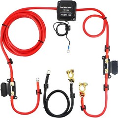Dual Battery Isolation Kit, 6m 12V, Auto Split Charge Relay System with 140AMP