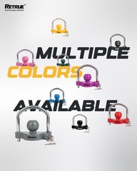 RETRUE Universal Coupler Lock Trailer Locks Ball Hitch 1 Pack, Yellow