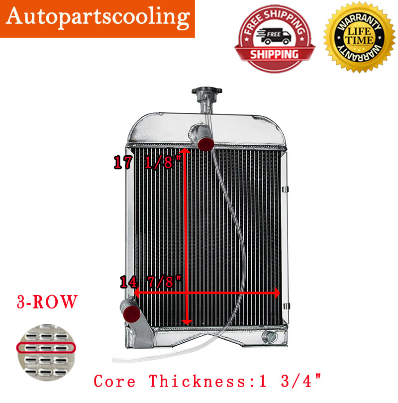 Tractor 3 ROW Aluminum Radiator Fit Ford 8N 9N 2N Models 86551430 #8N8005
