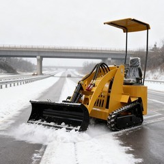 39in Hydraulic Angle Snow Blade Attachment For Mini Skid Steer Loaders Universal