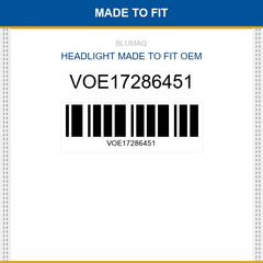 VOE17286451 Headlight Made to fit