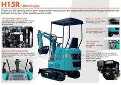 AGT 1 TON MINI EXCAVATOR WITH PILOT SYSTEM, 13.5HP RATO ENGINE