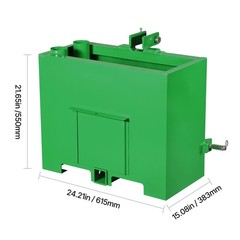Ballast Box 3 Point Category 1 Tractor Quick Tach Hitch Counterweight Green Red