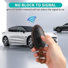 MILD EAST Leather Key Fob Cover for 2023 2024 2025 Hyundai Ioniq 6 Grandeur G…