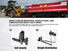 2” Trailer Hitch Receiver For Forklift Bucket & Tractor Bucket,2200 LBS,Bolt On