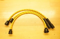 Yellow Cloth Copper Core Spark Plug Wire Set for John Deere M Vintage Tractor
