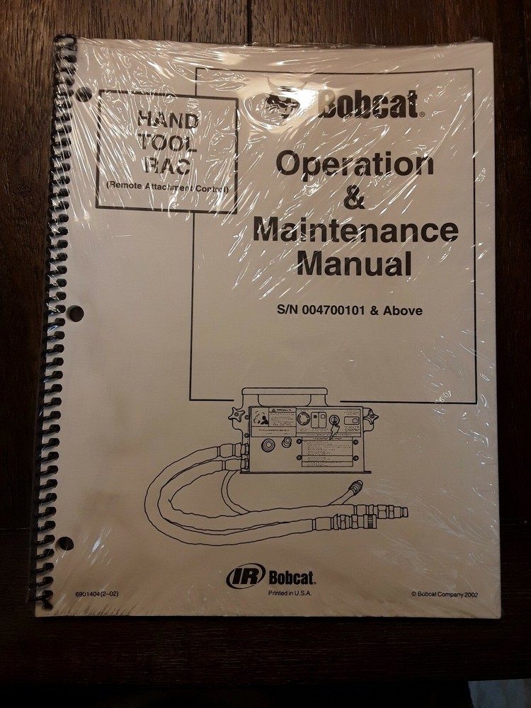 Bobcat Hand Tool RAC S/N 004700101 Operation & Maintenance Manual NEW
