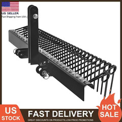 3 Point 60″ Pine Straw Rake Landscape Rake for Cat0 Cat1 Tractor Rake Attachment