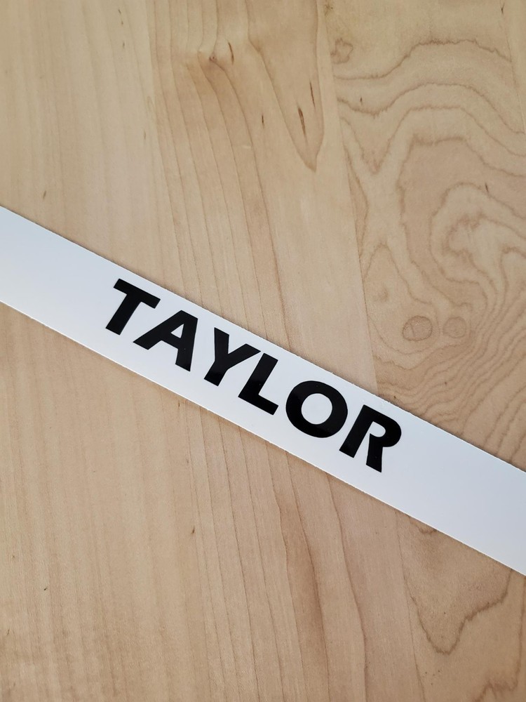 TAYLOR last name decal sticker vinyl (2) PAIR Gloss BLACK 10″ FAST USA