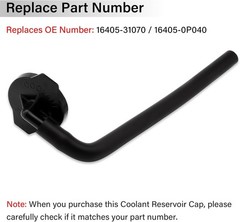 Coolant Reservoir Cap, Compatible with 2011-2017 Sienna, 2010-2015 RX350 RX450h