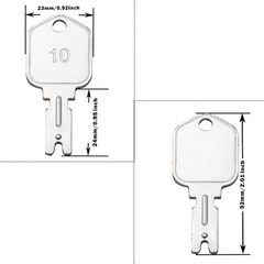 20PCS 166 Forklift Key Hyster Heavy Equipment Keys For Clark Yale Komatsu Crown