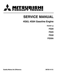 Mitsubishi Forklift FGC 4G63 4G64 6G72 LP / GAS SERVICE REPAIR SHOP MANUAL CD