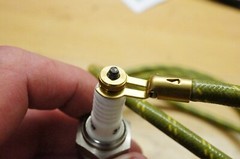 Green Cloth Copper Core Spark Plug Wire Set w/ Thumb Screws to Fit John Deere AR