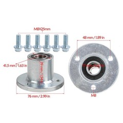 2pcs 5″ Go Kart Wheels & Tires 10×4.50-5 3 Bolt 50mm 17mm Knuckle 3 Stud Hub