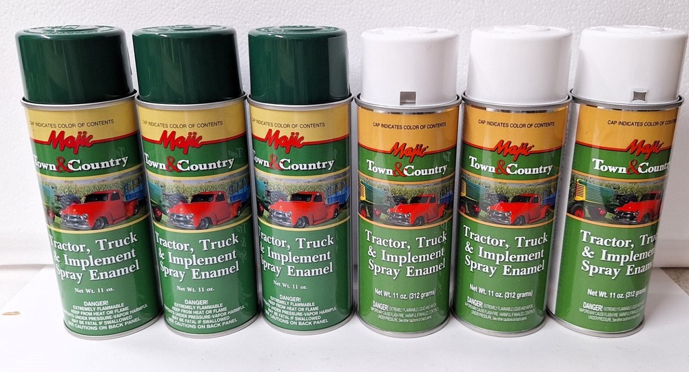 Oliver Green and White Tractor Truck and Implement Gloss Spray Paint Kit