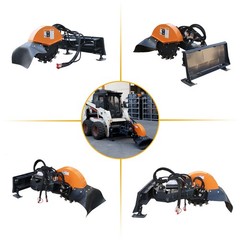 Wolverine Stump Grinder Powerful Skid Steer Swing Attachment 15-26 GPM High Flow