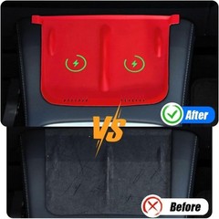 Anti-Slip Silicone Center Console Wireless Charger Mat, Waterproof Phone Pad for