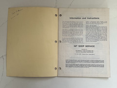 John Deere I&T Shop Service Manual No JD-4 Series A,B,D,H Models D,M, MT