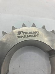 TSUBAKI D40ATL24SSZ001, Double Strand #40 Roller Chain Sprocket 24 Teeth, 0152H