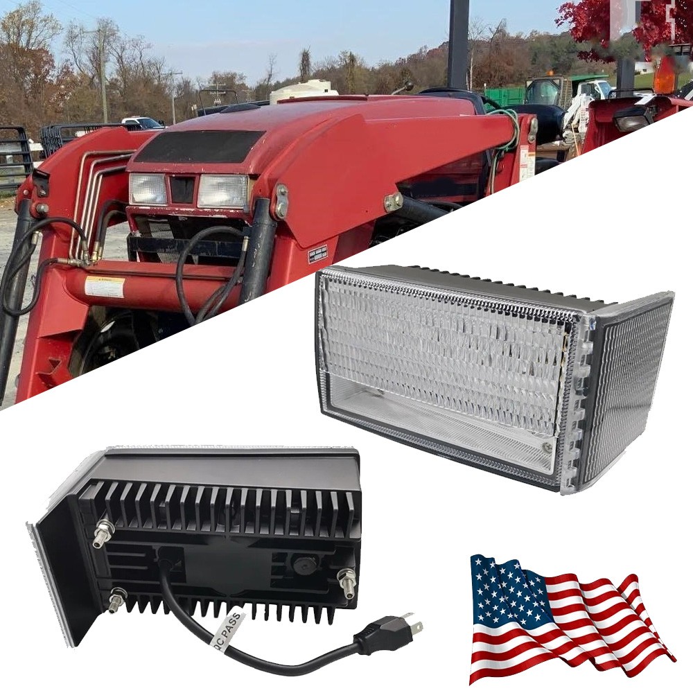 Pair LED Headlight Assembly for Case IH Tractor C50,C60,C70,C80,C90,C100,CX50+
