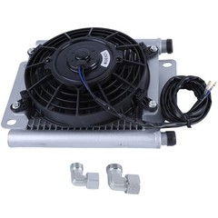 For H12 / QH12 Mini Excavator Attachment Radiator Plus Hydraulic Oil Cooler Fan