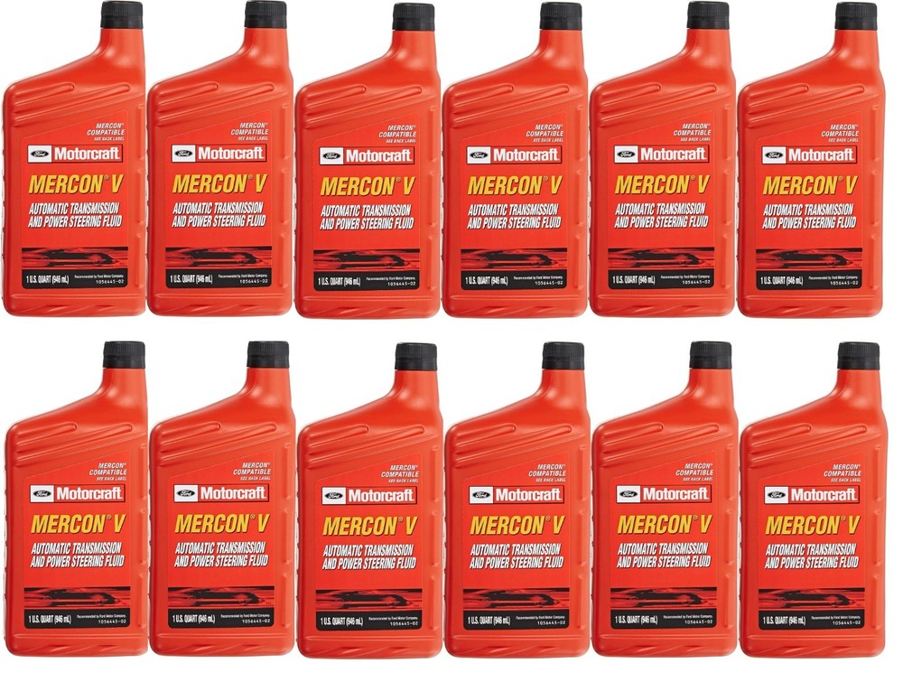 Motorcraft Mercon V Transmission Fluid XT5QMC Case 12 Quarts for Ford Vehicles