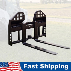 Pallet Fork 45″ Frame 4000LBS W/ 48″ Fork Blades for Loaders Tractors Skid Steer