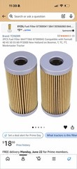 2 Pack Fuel Filter 84477366 87300042 Fits New Holland Farmall TC Workmaster