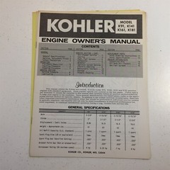 Troy-Bilt Horse Model Literature Packet Owner’s Manual Parts Catalog Brochure