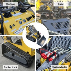 Upgraded 2025 Brand New 25HP Mini Skid Steer Track Loader Twin Cylinder US Stock