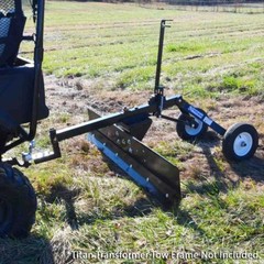Titan Attachments Grader Blade 6′ Transformer Tow Frame 7 Heights ATV UTV