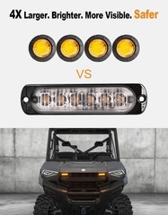 UTV Turn Signal Kit with 110dB Horn, Plug and Play, Pre-Wired UTV ATV Blinker…
