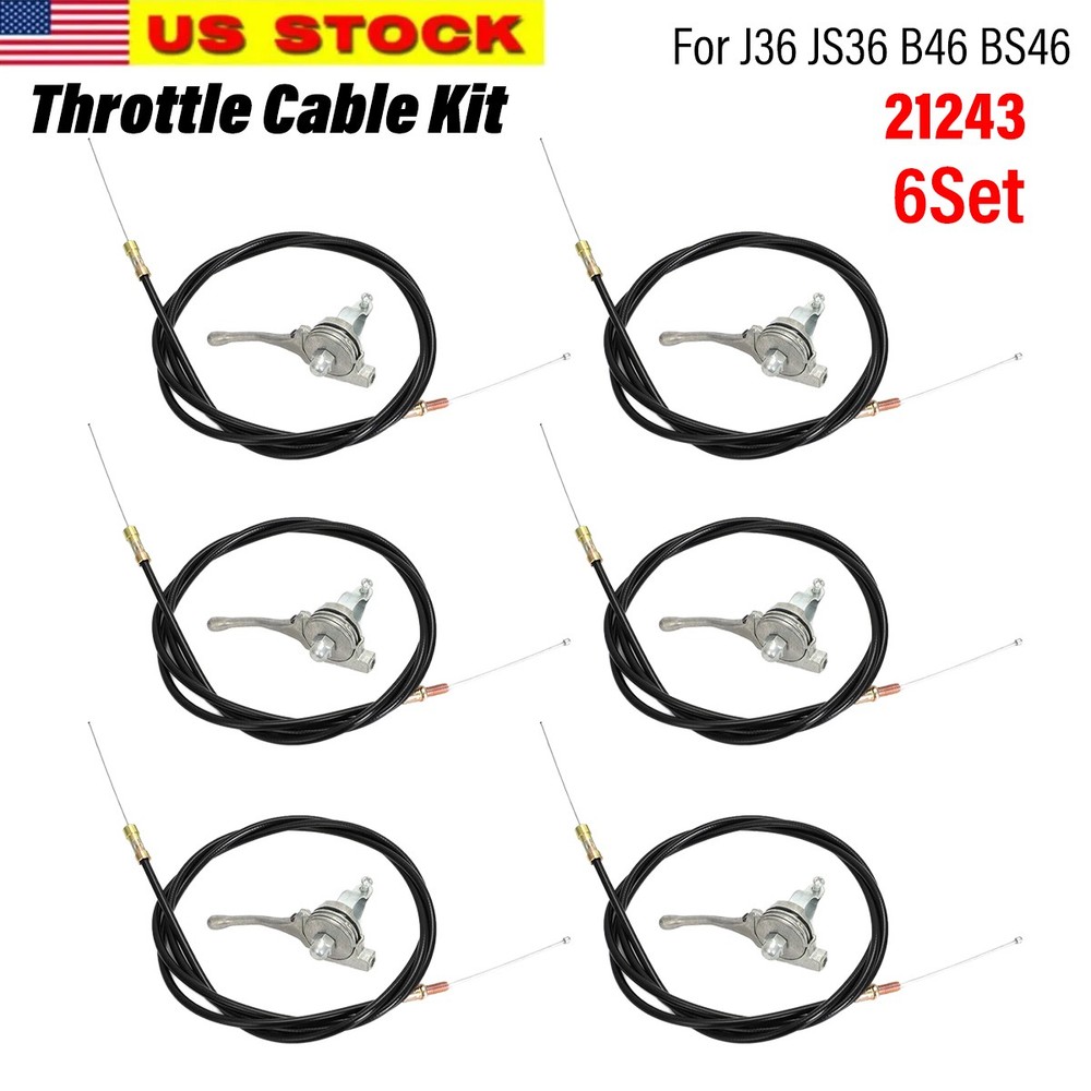 6X High Quality Throttle Cable Kit 21243 For J36 JS36 B46 BS46 Trowel Machines