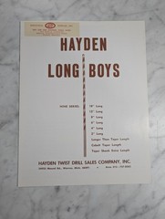 HAYDEN LONG BOYS DRILLS SALES BROCHURE CATALOG LITERATURE