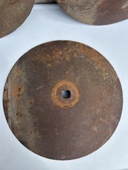 Vintage Set Of 4 Farm Implement Disc Plow Blade
