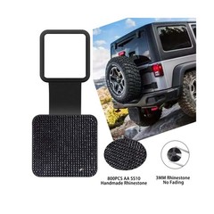 Bling Trailer Hitch Cover with Black for Any 2″ Receivers – Rub… FAST USA SHIP